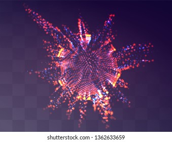 Vector abstract form. bright colors and highlights. neon rainbow.