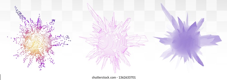 Vector abstract form. bright colors and highlights. neon rainbow.