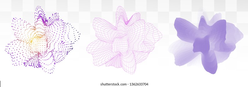 Vector abstract form. bright colors and highlights. neon rainbow.
