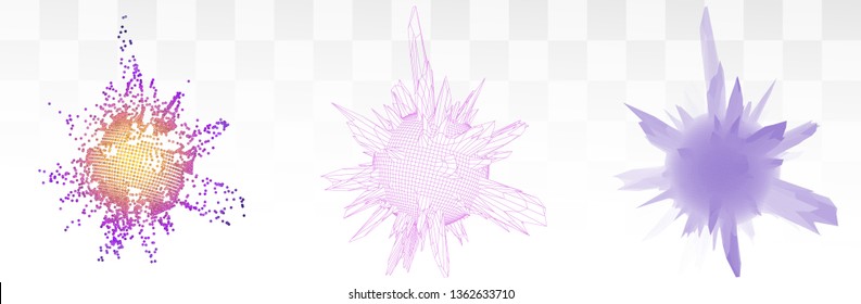 Vector abstract form. bright colors and highlights. neon rainbow.