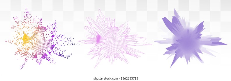 Vector abstract form. bright colors and highlights. neon rainbow.