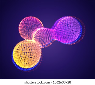 Vector abstract form. bright colors and highlights. neon rainbow.