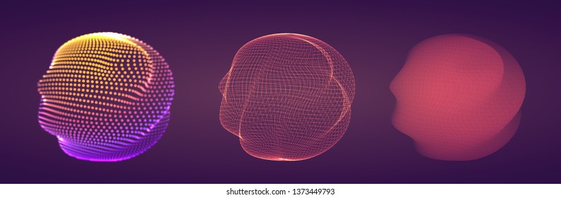 Vector abstract form. bright colors and highlights. neon rainbow.