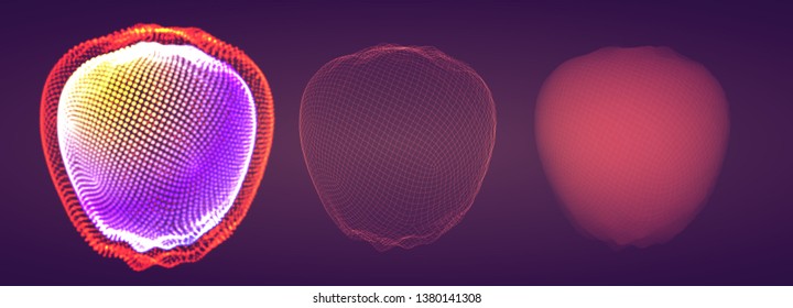 Vector abstract form. bright colors and highlights. neon rainbow.