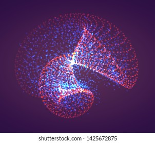 Vector abstract form. bright colors and highlights. neon rainbow.