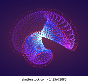Vector abstract form. bright colors and highlights. neon rainbow.