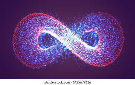 Vector abstract form. bright colors and highlights. neon rainbow.