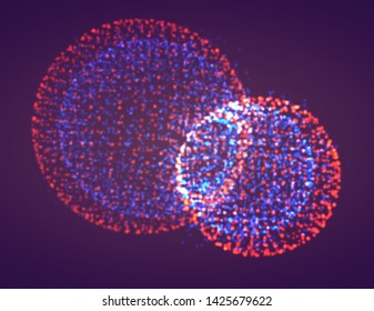 Vector abstract form. bright colors and highlights. neon rainbow.