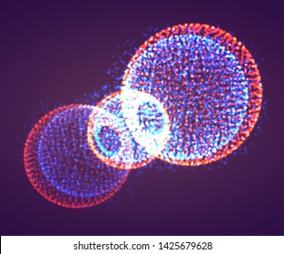 Vector abstract form. bright colors and highlights. neon rainbow.