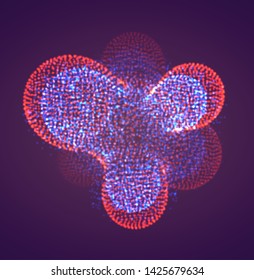 Vector abstract form. bright colors and highlights. neon rainbow.