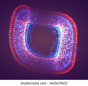 Vector abstract form. bright colors and highlights. neon rainbow.