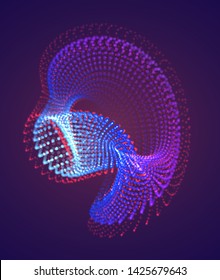 Vector abstract form. bright colors and highlights. neon rainbow.