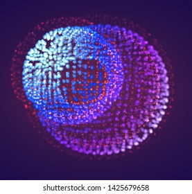 Vector abstract form. bright colors and highlights. neon rainbow.