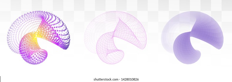 Vector abstract form. bright colors and highlights. neon rainbow.