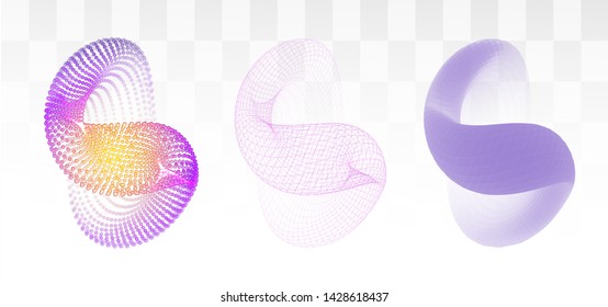 Vector abstract form. bright colors and highlights. neon rainbow.