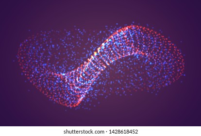 Vector abstract form. bright colors and highlights. neon rainbow.