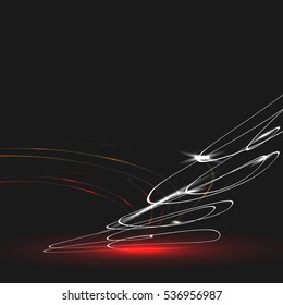 Vector abstract form. Glow effect concept