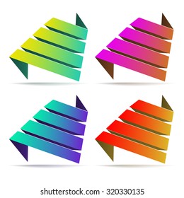 vector abstract form from the ribbon