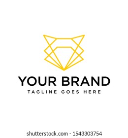 Vector abstract fox logo elements. Simple and clean style
