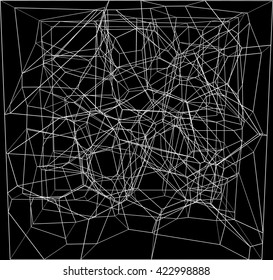 Vector abstract fractal black  background