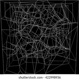 Vector abstract fractal black  background
