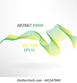 Vector abstract fractal ribbon design. Moving colorful artistic background for poster, flayer, banner, cover, business card, presentation, Illustration. Art fractal concept.