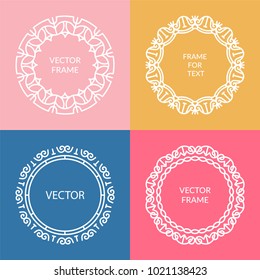 Vector abstract frame design templates