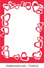 Vector abstract frame with heart