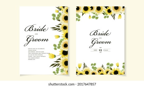Marco abstracto vectorial para matrimonio plantilla de tarjeta de invitación a boda con follaje romántico de tendencias de hermosas flores, hojas, ramas.Guardar la fecha, RSVP, tarjetas de agradecimiento, saludo de diseño de portada