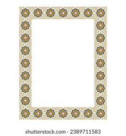 vector abstract frame with oriental ornament