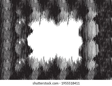 Vector. Abstract frame painted with a brush.