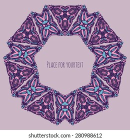 Vector abstract frame template for greeting cards, invitations, decoration