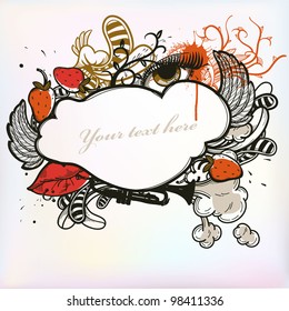 vector abstract frame in a vintage style