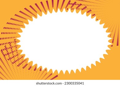 Vector abstract frame with wide border and free space for your own text or photo. Vector illustration template banner background design. orange color