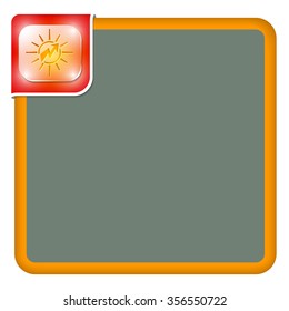 Vector abstract frame for your text and flash