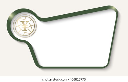 Vector abstract frame for your text and yen symbol