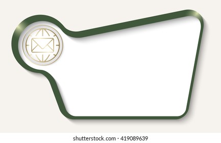 Vector abstract frame for your text and envelope