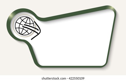 Vector abstract frame for your text and hand written arrow