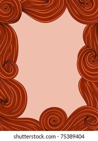 vector abstract frame for your text with curls