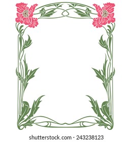 Vector abstract framework from the bound flowers for decoration and design