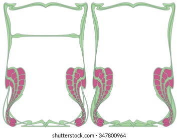 Vector abstract framework from the bound flowers and plants for decoration and design