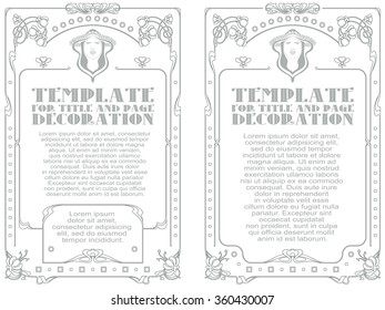 Vector abstract framework from the bound flowers and plants for decoration and design