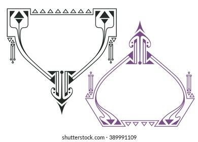 Vector abstract framework from the bound flowers and plants for decoration and design