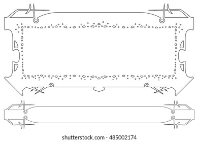 Vector abstract framework from the bound flowers and plants for decoration and design