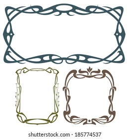 Vector abstract framework from the bound lines for decoration and design 