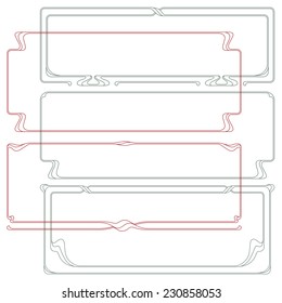 Vector abstract framework from the bound lines for decoration and design