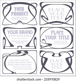 Vector abstract framework from the bound lines for decoration and design