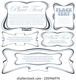 Vector abstract framework from the bound lines for decoration and design
