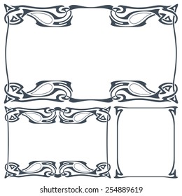 Vector abstract framework from the bound lines for decoration and design