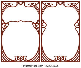 Vector abstract framework from the bound lines for decoration and design
